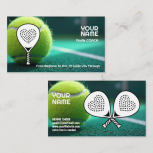 🎾Aangepaste tekst, Ace Your Game Padel Coach Visitekaartje