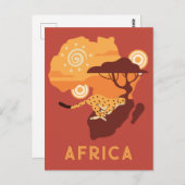 Aangepaste tekst Afrika Briefkaart (Voorkant / Achterkant)