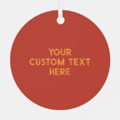 Aangepaste tekst Afrika Metalen Ornament (Achterkant)