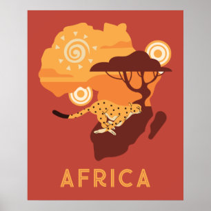 Aangepaste tekst Afrika Poster
