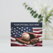 Aangepaste tekst American Baseball Briefkaart (Staand voorkant)
