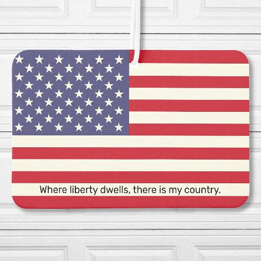 Aangepaste tekst Amerikaanse vlag auto Luchtverfrisser