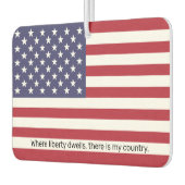 Aangepaste tekst Amerikaanse vlag auto Luchtverfrisser (Links)