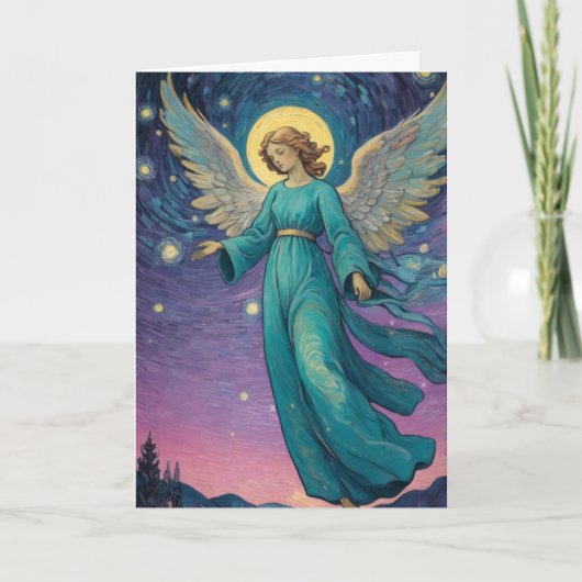 Aangepaste tekst  Angel Christmas Kaart (Voorkant)