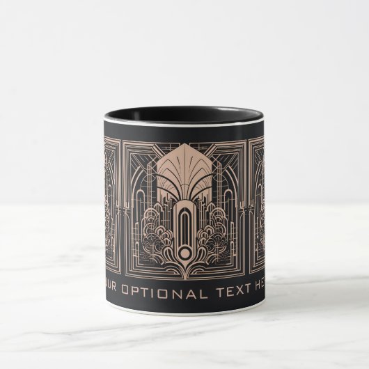 Aangepaste tekst Art Deco Mok (Midden)