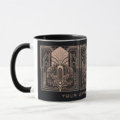 Aangepaste tekst Art Deco Mok (Links)