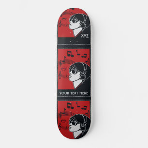 Aangepaste tekst Art Deco Music-skateboards Skateboard