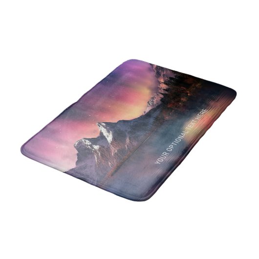 Aangepaste tekst Aurora Borealis Badmat (Gekanteld)