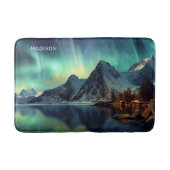 Aangepaste tekst Aurora Borealis Badmat (Voorkant)