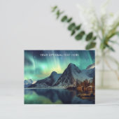 Aangepaste tekst Aurora Borealis Briefkaart (Staand voorkant)