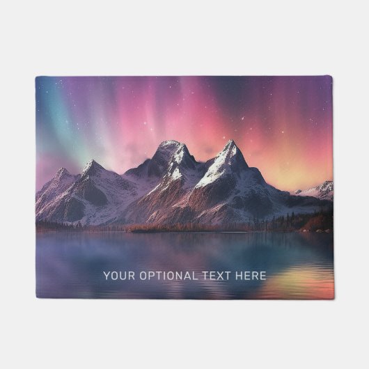 Aangepaste tekst Aurora Borealis Deurmat (Voorkant)