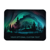 Aangepaste tekst Aurora Borealis illustratie Magneet (Horizontaal)