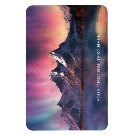 Aangepaste tekst Aurora Borealis Magneet (Verticaal)
