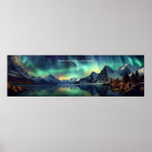 Aangepaste tekst Aurora Borealis Poster (Voorkant)