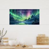 Aangepaste tekst Aurora Borealis Poster (Keuken)