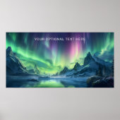 Aangepaste tekst Aurora Borealis Poster (Voorkant)