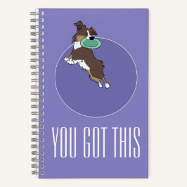 Aangepaste tekst Aussie Fetch Fun Paarse spiraal A Notitieboek