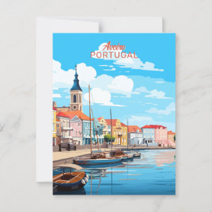 Aangepaste tekst Aveiro Portugal Briefkaart