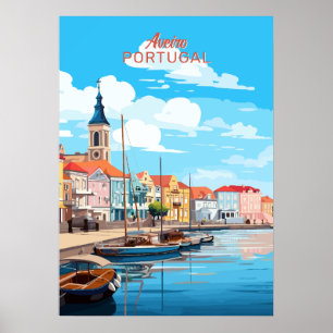 Aangepaste tekst Aveiro Portugal Poster