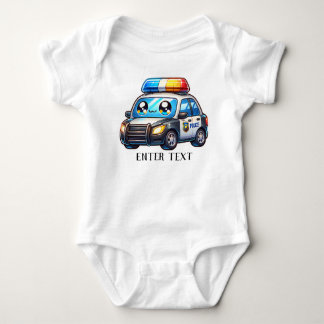 Aangepaste tekst Baby Boy politieauto Romper