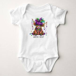 Aangepaste tekst Baby Girl Schattige Mardi Gras Hi Romper