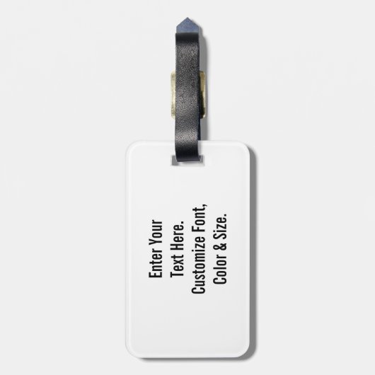 Aangepaste tekst bagagelabel (Achterkant verticaal)