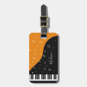 Aangepaste tekst bagagelabels voor Piano-muziek (Voorkant verticaal)