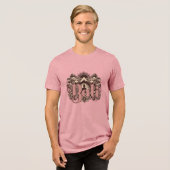 Aangepaste tekst Bali Tri-Blend Shirt (Voorkant volledig)