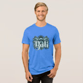 Aangepaste tekst Bali Tri-Blend Shirt (Voorkant volledig)
