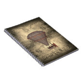 Aangepaste tekst ballon Steampunk Sepia Tone Notitieboek (Rechterzijde)