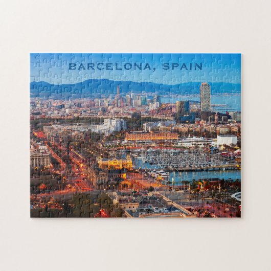 Aangepaste tekst BARCELONA-fotopuzzel Legpuzzel (Horizontaal)