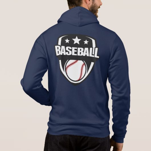 Aangepaste tekst Baseball Hoodie (Achterkant)