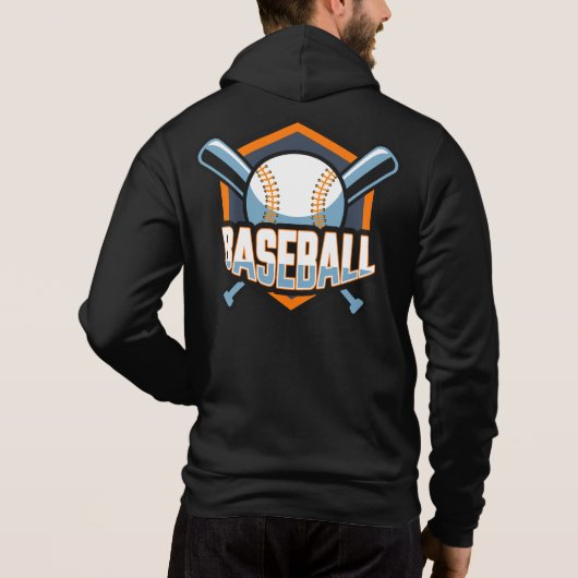 Aangepaste tekst Baseball Hoodie (Achterkant)