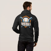 Aangepaste tekst Baseball Hoodie (Achterkant volledig)