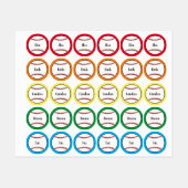 Aangepaste tekst Baseball Illustratie modern scrip Labels (Vel)