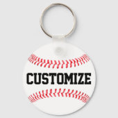 Aangepaste tekst Baseball Keychain (Voorkant)