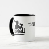Aangepaste tekst Baseball Mok (Voorkant links)