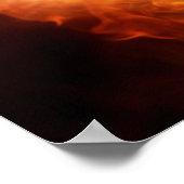 Aangepaste tekst Baseball on Fire Poster (Hoek)