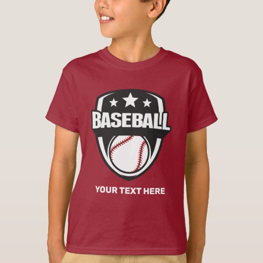 Aangepaste tekst Baseball T-shirt (Voorkant)