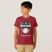 Aangepaste tekst Baseball T-shirt (Voorkant volledig)