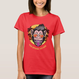 Aangepaste tekst Basis Monkey-kleding T-shirt
