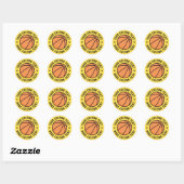 Aangepaste tekst basketbal stickers (Vel)