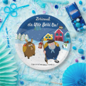 Aangepaste tekst Baskische kerstsneeuwscène Olentz Papieren Bordje (Feest)