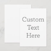 8.9 x 12.7 cm Enkele bedankkaart (Voorkant / Achterkant)