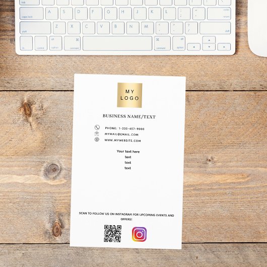 Aangepaste tekst bedrijfs-logo-instagram flyer