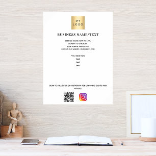 Aangepaste tekst bedrijfs-logo-instagram poster
