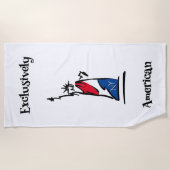 Aangepaste tekst Beeld van de Vrijheid Lady Libert Strandlaken (Voorkant)