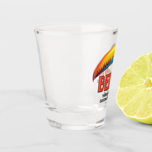 Aangepaste tekst BELIZE Toucan Shot Glas (Links)