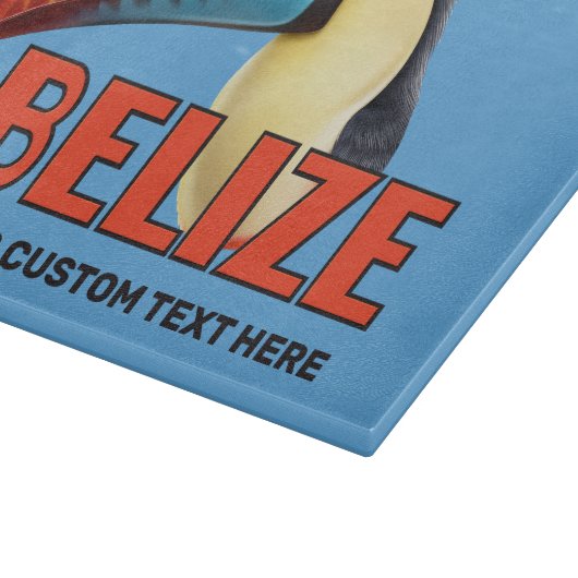 Aangepaste tekst BELIZE Toucan Snijplank (Hoek)