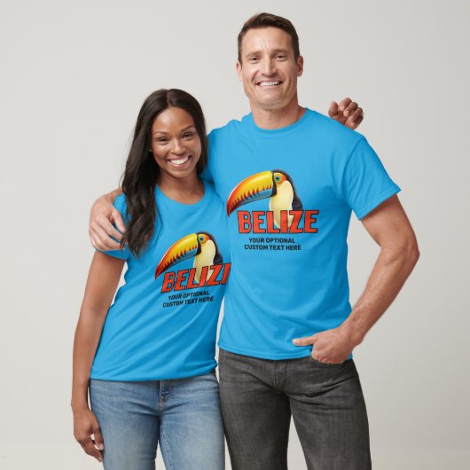 Aangepaste tekst BELIZE Toucan T-shirt (Unisex)